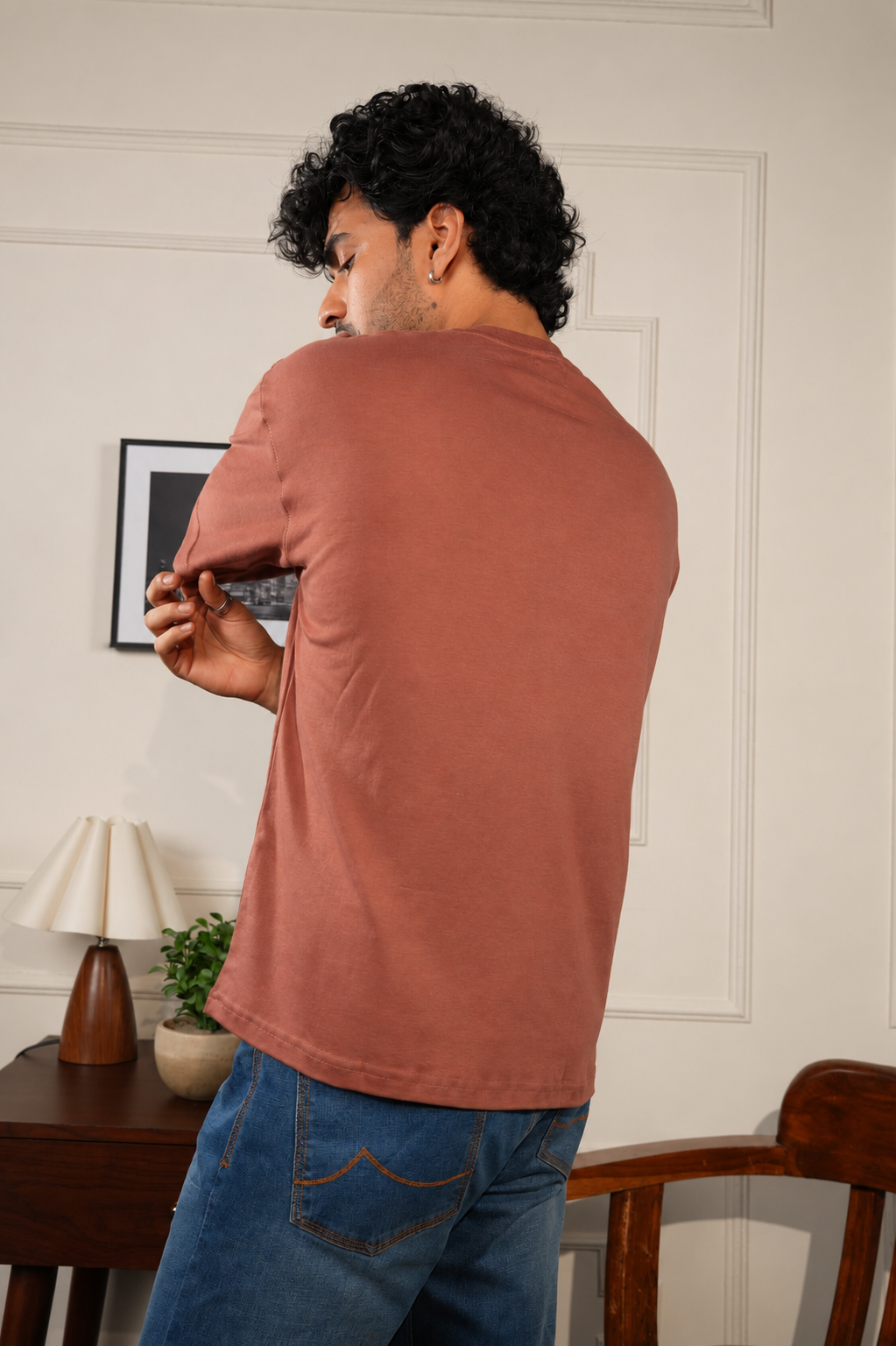 The Everyday Oversized Tee - Honey Rust
