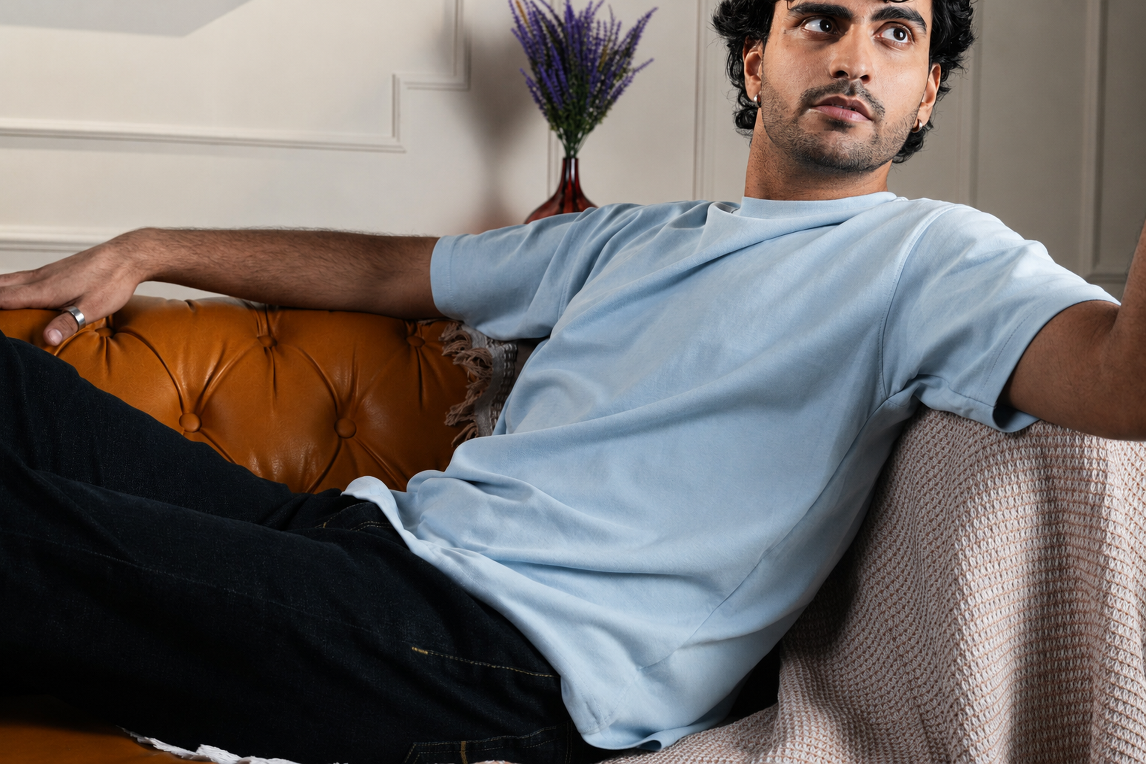 The Everyday Oversized Tee - Lite Blue