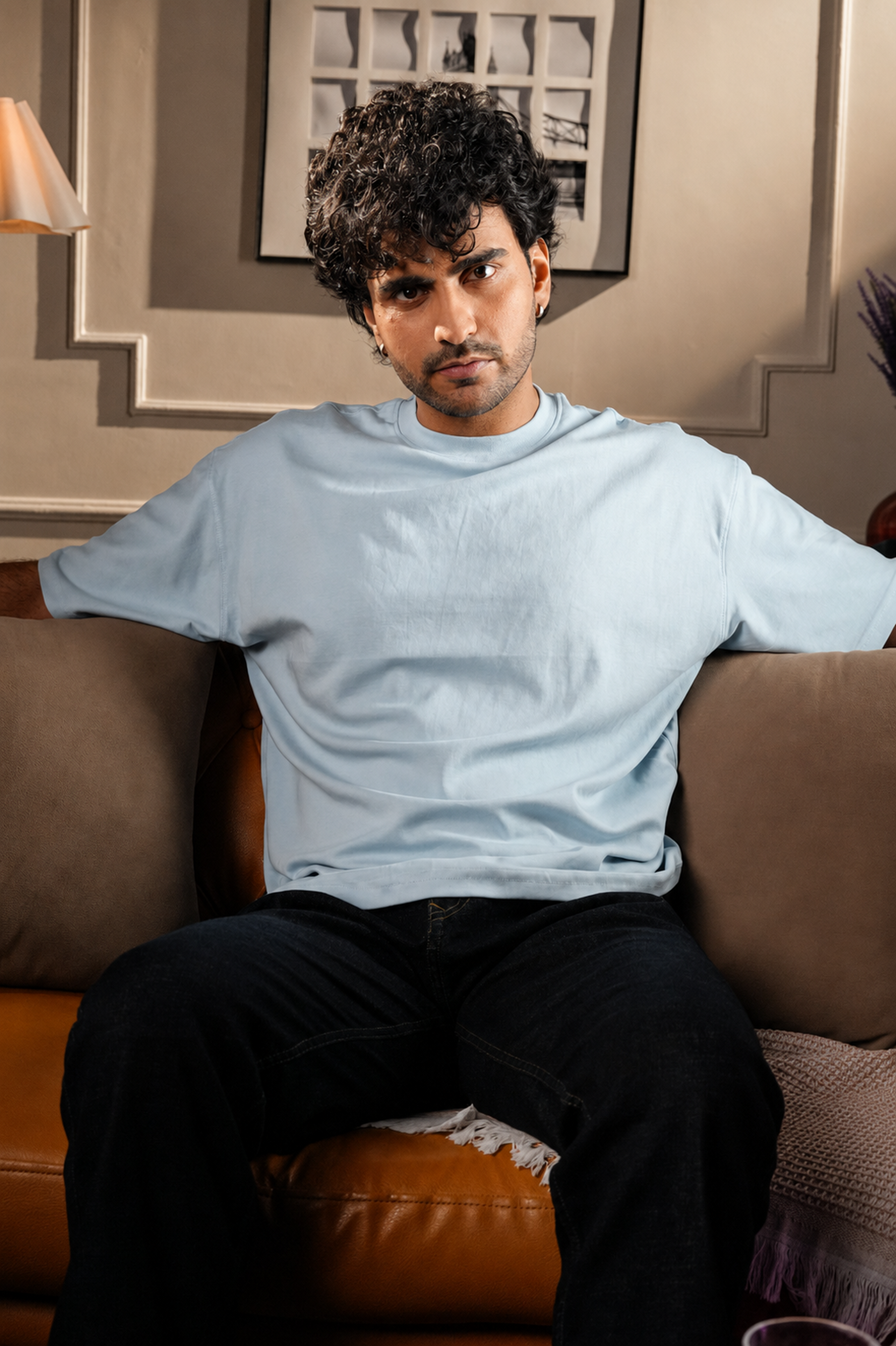 The Everyday Oversized Tee - Lite Blue